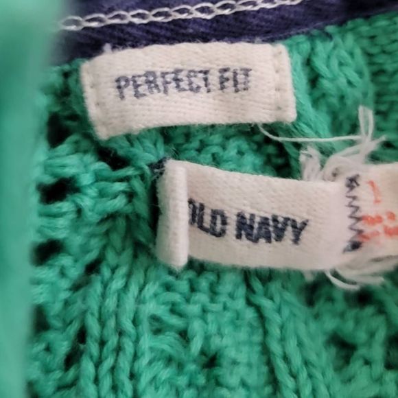 Old Navy Perfect Fit Green Open Knit Pullover Sweater Womens - Picture 5 of 6